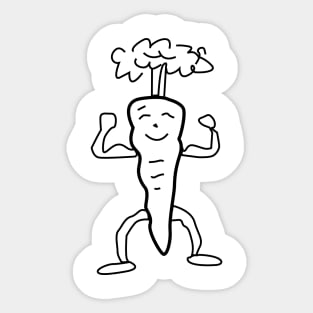 Buff Carrot Sticker